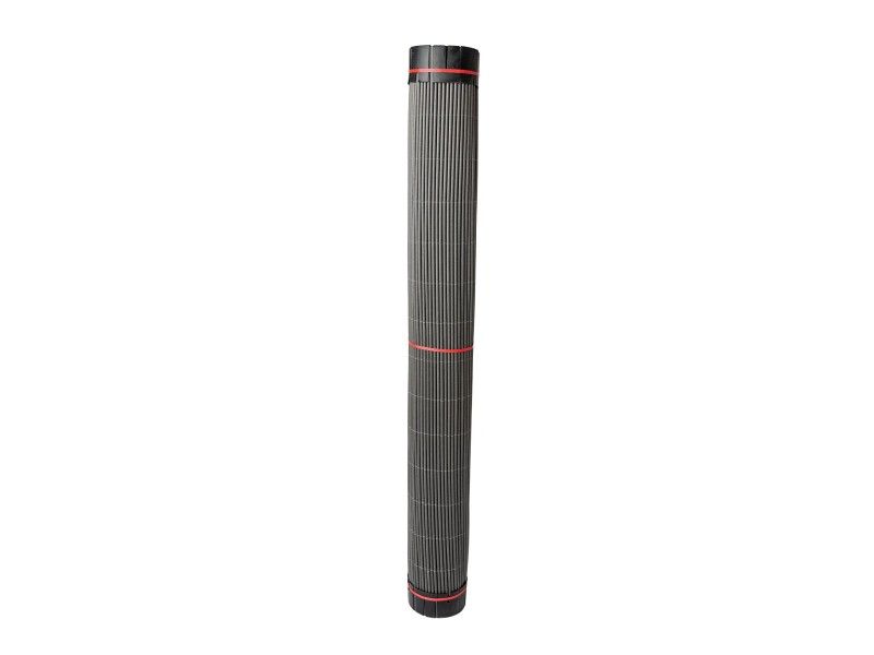 Rollo mimbre artificial estrecho PVC 1x5m, 60% ocultación, gris antracita, 5 años garantía | CNX