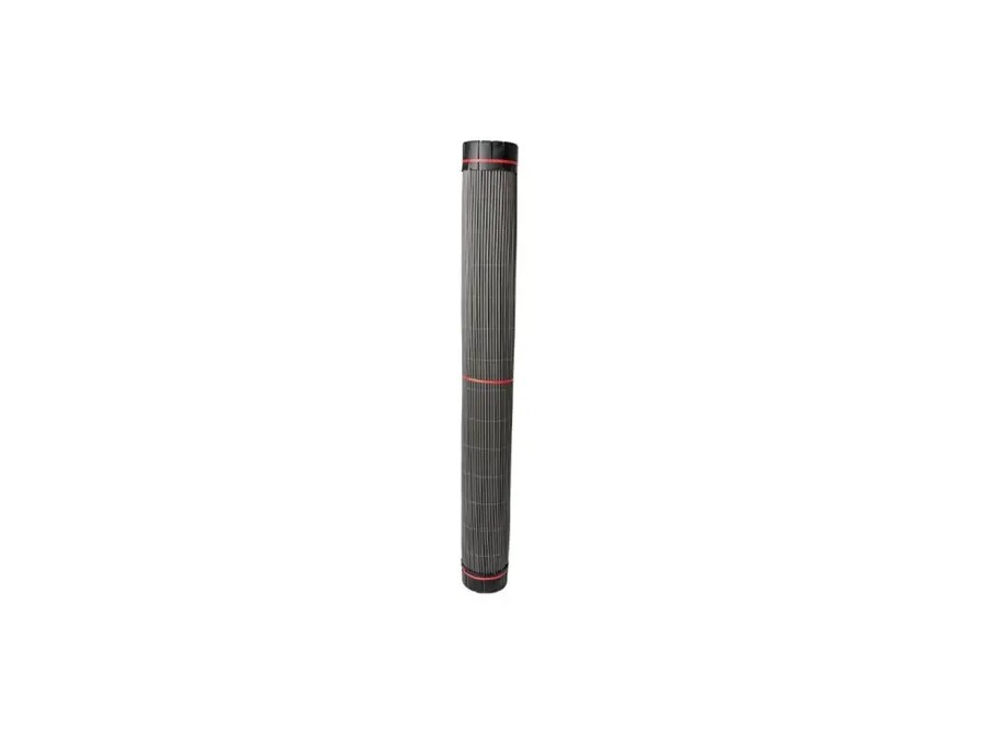 Rollo de mimbre artificial estrecho PVC, 1,5m alto x 5m, 60% ocultación, gris antracita, 5 años garantía | CNX
