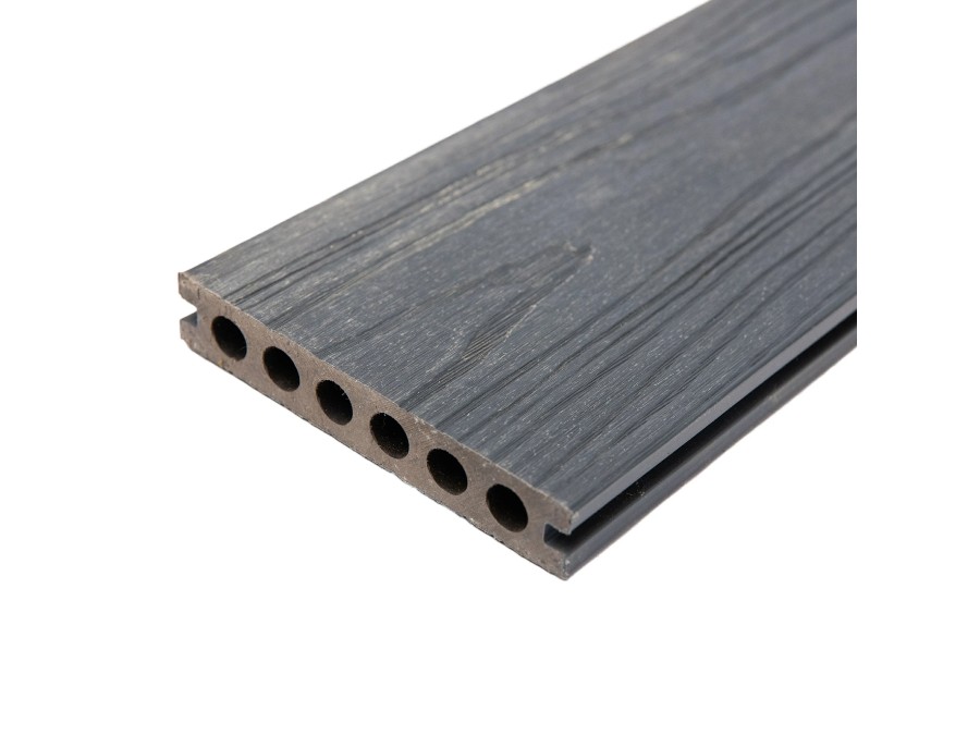 Tarima sintética WPC para exterior encapsulada Gray reversible 23mm | CNX