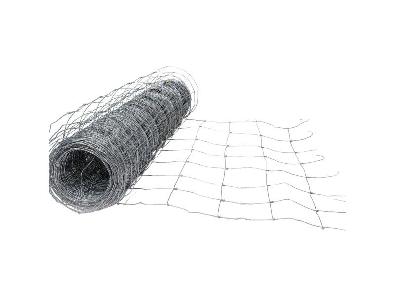 Rollo de malla ganadera anudada ligera, 1,24m de alto / 50m, galvanizado | CNX