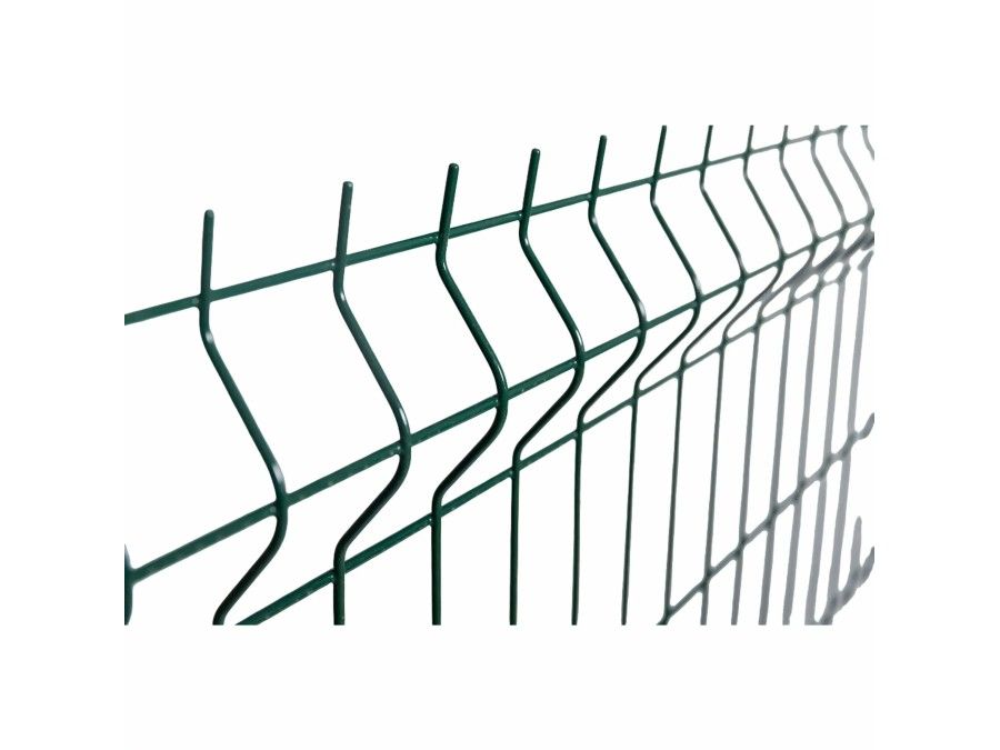 Panel de valla plegada electrosoldada verde musgo - malla 1,5m x 2,5m | CNX