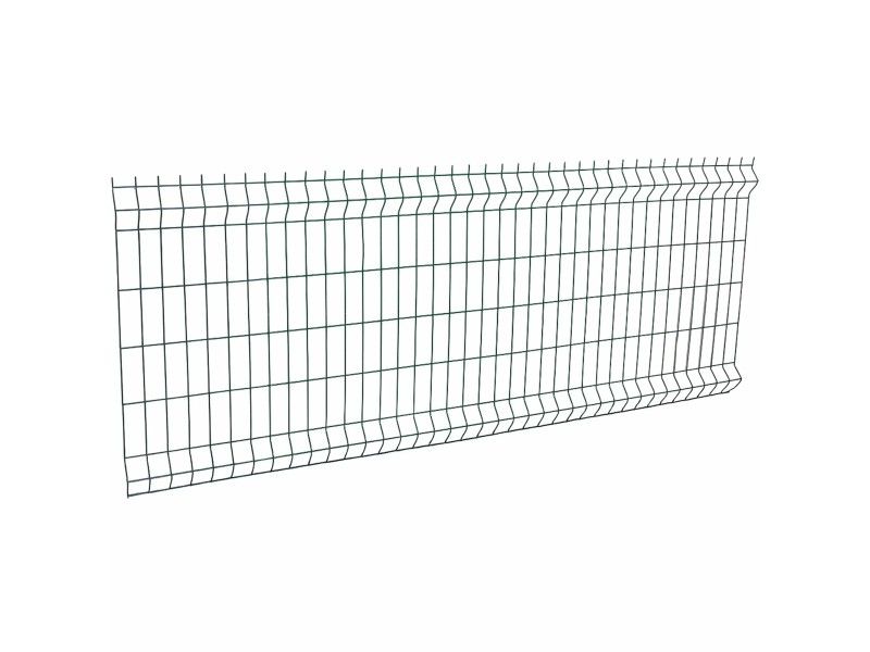 Panel de valla plegada electrosoldada verde musgo - malla 2m x 2,5m | CNX