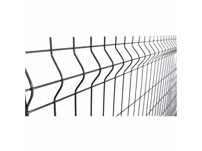 Panel de valla plegada electrosoldada gris antracita - malla 0,8m x 2,5m | CNX