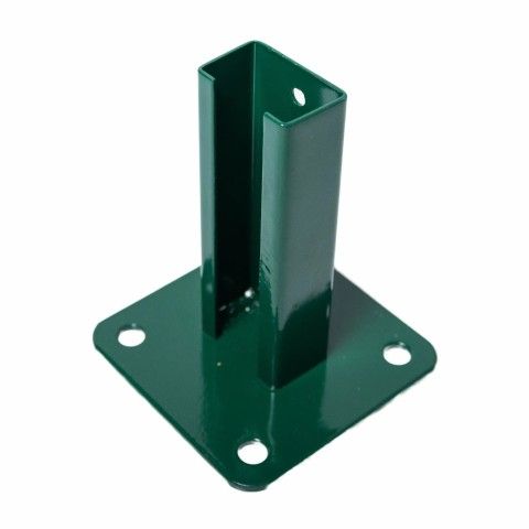 Platina base poste 40x60mm para collar, verde musgo valla electrosoldada | CNX
