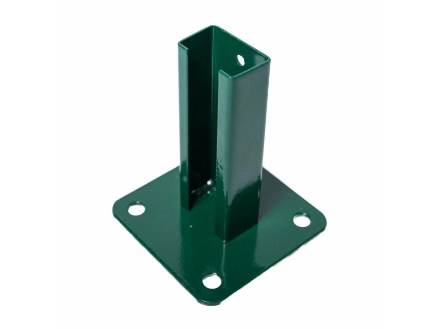 Platina base poste 40x60mm para collar, verde musgo valla electrosoldada | CNX