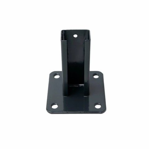 Platina base poste 40x60mm para collar, gris antracita valla electrosoldada | CNX