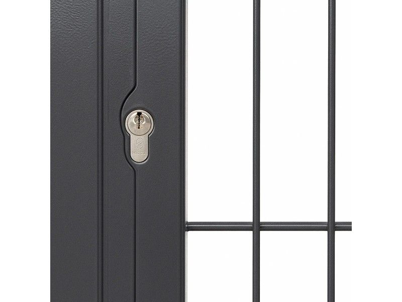 Puerta panel valla electrosoldada 870x1200 mm, gris antracita | CNX
