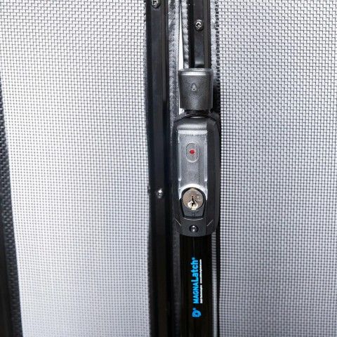 Puerta de Seguridad Piscina Malla Nylon Negra Base 16/30mm | CNX