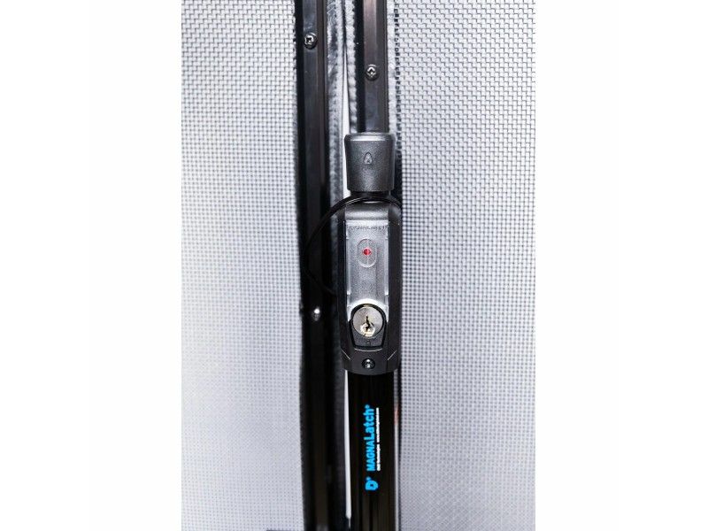 Puerta de Seguridad Piscina Malla Nylon Negra Base 16/30mm | CNX
