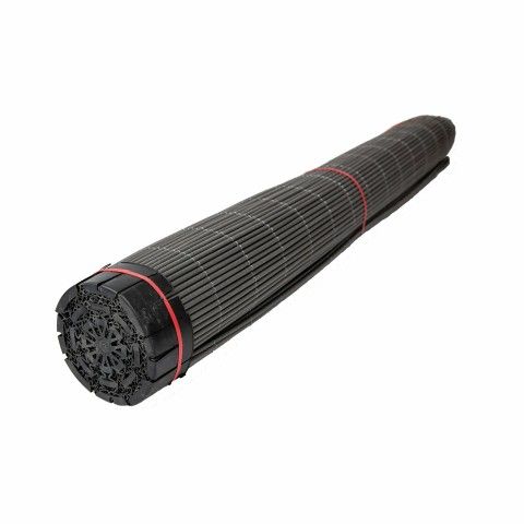 Rollo mimbre artificial estrecho PVC 1x5m, 60% ocultación, gris antracita, 5 años garantía | CNX 2