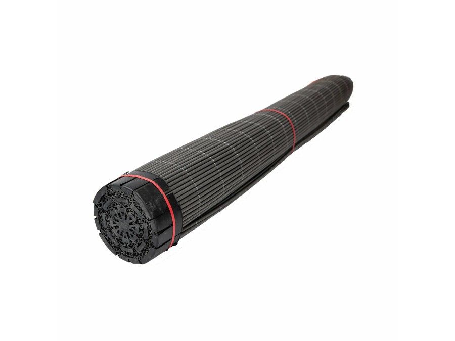 Rollo de mimbre artificial estrecho PVC, 2m alto x 5m, 60% ocultación, gris antracita, 5 años garantía | CNX