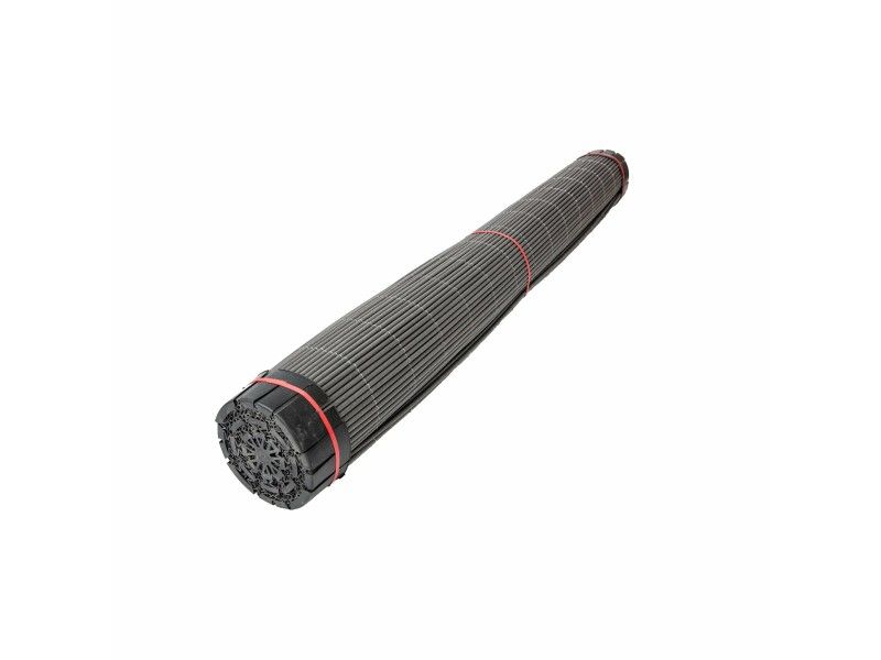 Rollo de mimbre artificial estrecho PVC, 2m alto x 5m, 60% ocultación, gris antracita, 5 años garantía | CNX