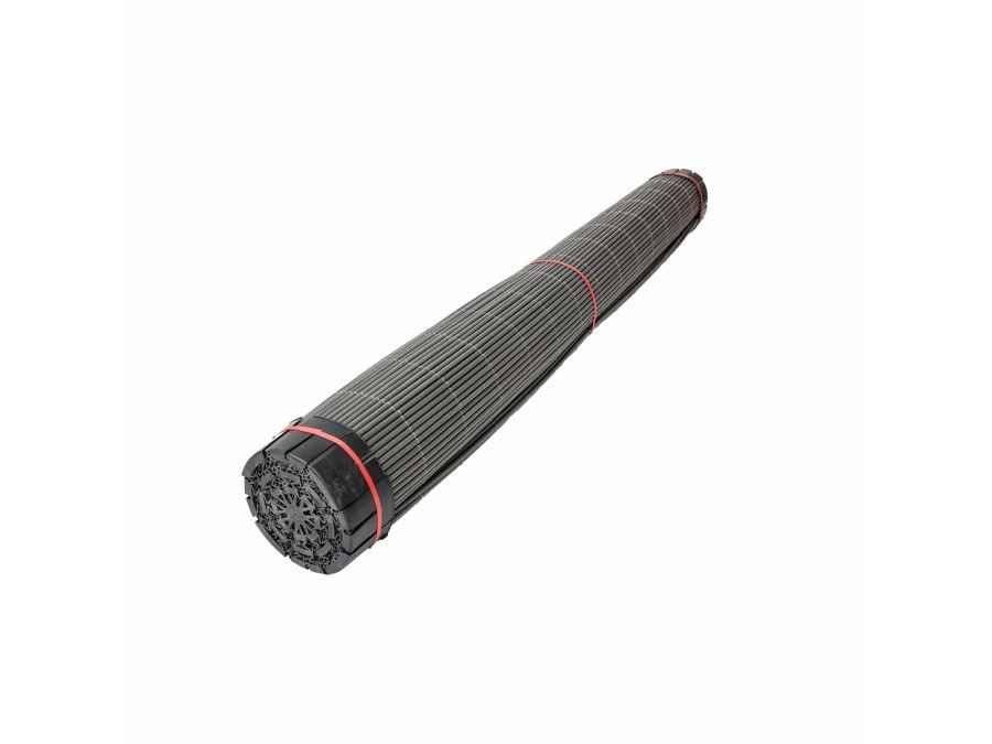 Rollo de mimbre artificial estrecho PVC, 2m alto x 5m, 60% ocultación, gris antracita, 5 años garantía | CNX