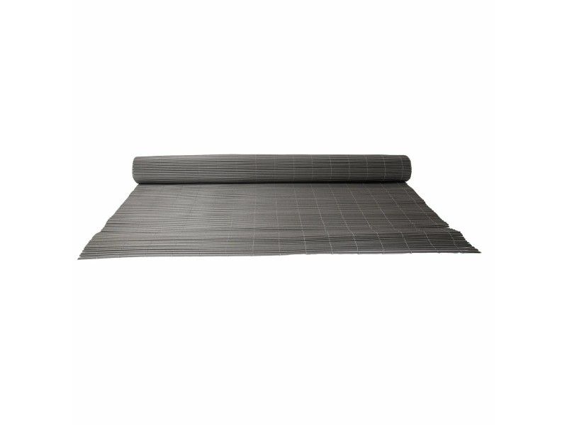 Rollo de mimbre artificial estrecho PVC, 2m alto x 5m, 60% ocultación, gris antracita, 5 años garantía | CNX