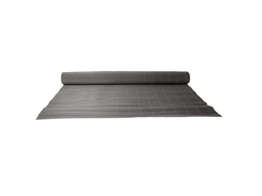 Rollo de mimbre artificial estrecho PVC, 2m alto x 5m, 60% ocultación, gris antracita, 5 años garantía | CNX