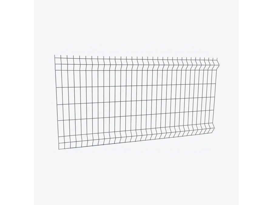 Panel de valla plegada electrosoldada gris antracita - malla 0,6m x 2,5m | CNX
